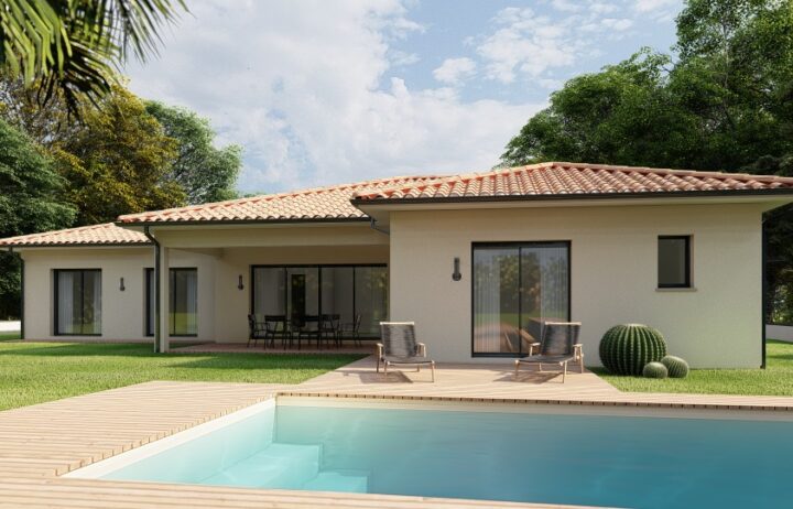 votre maison de 139m2 sur un terrain de 673m2 sur la commune de Le Porge au prix de 445000€ avec Alpha Constructions